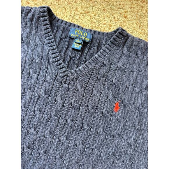 POLO Ralph Lauren  BOYS Sweater Vest; size XL, 18-20, Navy Blue - Picture 3 of 8